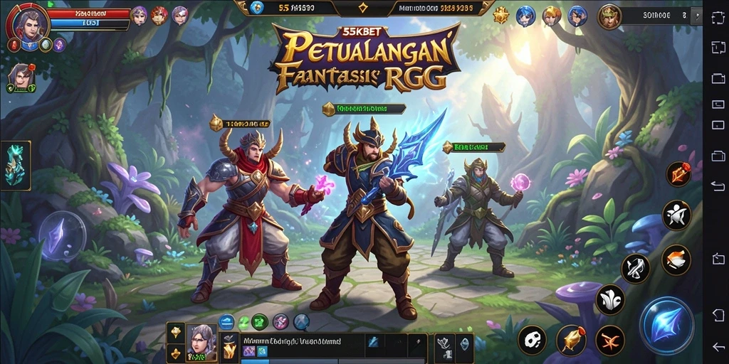 Tampilan gameplay RPG yang menegangkan dan mendebarkan di 55KBET.
