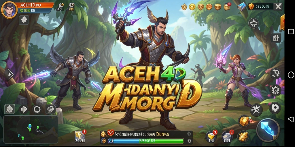Tangkapan layar utama dari gameplay seru ACEH4D yang menampilkan pertempuran di dunia MMORPG.