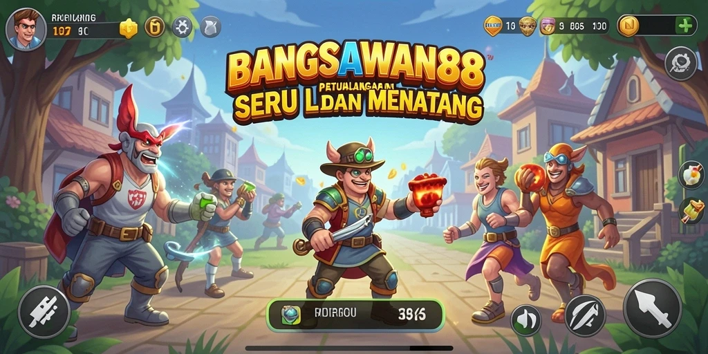 Screenshot gameplay BANGSAWAN88 menampilkan aksi seru di dunia arcade.
