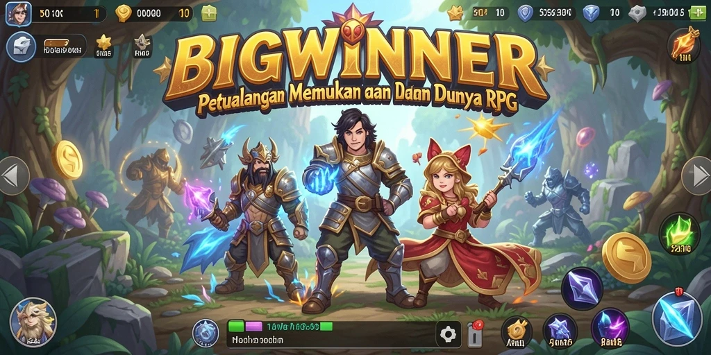 Tampilan gameplay menarik dari BIGWINNER di dunia RPG