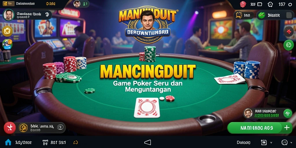 Tampilan permainan Poker yang menyenangkan dan penuh strategi.