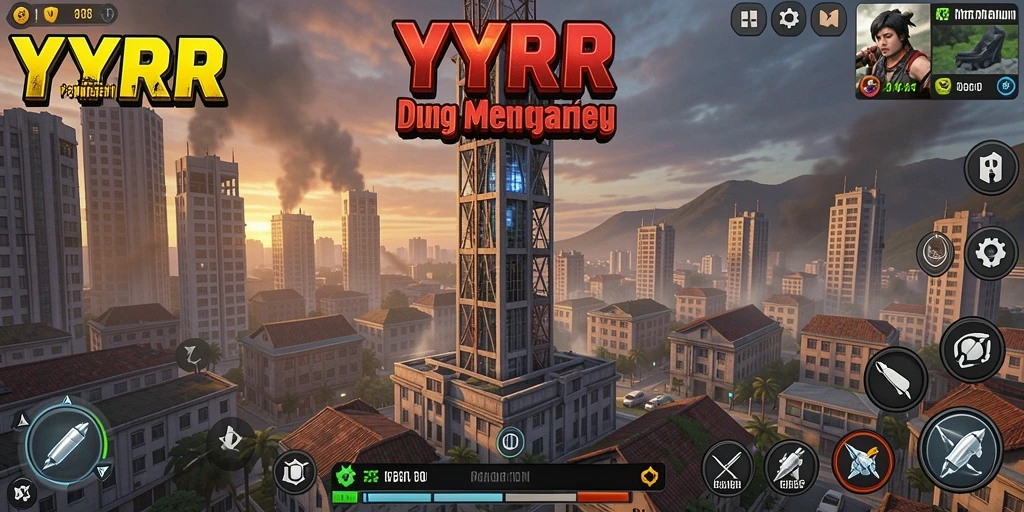 Tangkapan layar gameplay YYRR menampilkan strategi menara pertahanan yang epik.